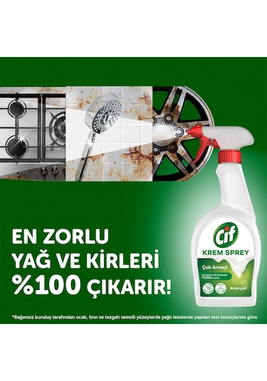 Cif Krem Sprey Ultra Yağ Çözücü 750 ML + Cif Krem Sprey 750 ML