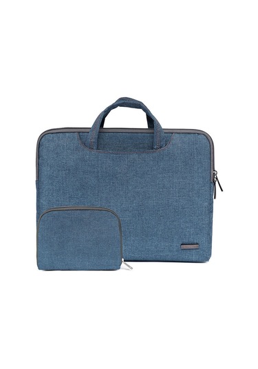 Lisen Ls-116 Basit Laptop Çantası İş Laptop Astar Çantası, Boyut: 15.6 İnç Kar Tanesi Naylon Koyu Mavi Siya