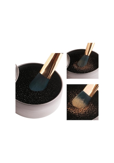 Suntek Makyaj Fırça Temiz Göz Farı Sünger Temizleyici Renk