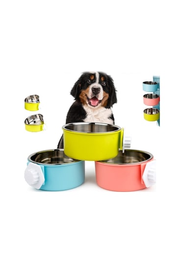 Cbtx Evcil Hayvan Besleyici Paslanmaz Çelik Köpek Kedi Kase Asılı Sabit