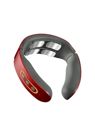 Omurga Masajı Elektromanyetik Nabız Boyun ve Omurga Masaj Aleti Kırmızı