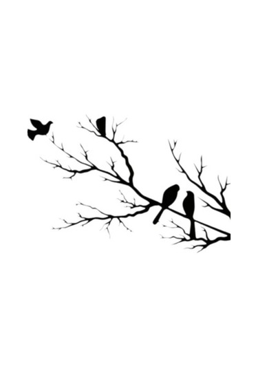 Lijinxu Metal Kuşlar Duvar Sanatı Daldaki Dekoru Yatak Odası 40cmx19.85cm