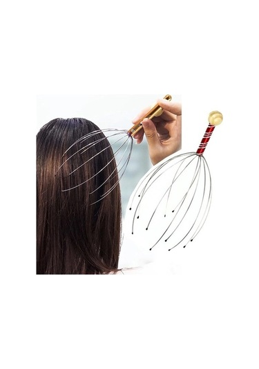 Bloomnest Kırmızı Ahtapot Kafa Baş Masajı, Stres Serbest Bırakma, Paslanmaz Çelik Akupunktur, Relax Masaj Pençe, Güzellik Sağlık, 4hhn3d Çok Renkli Çok Renkli