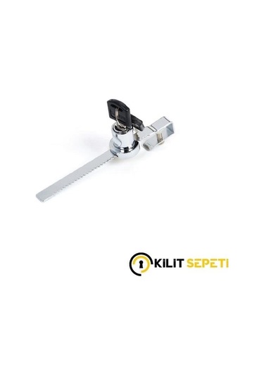 Ugr Çekmece Cam Kilidi Sürgü-332 Krom/Beyaz