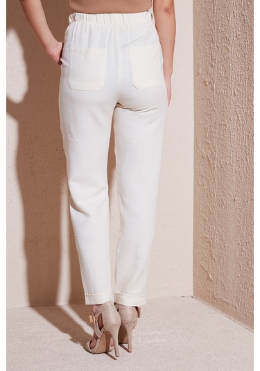 Fashion Friends Kadın Pantolon 24y0250k1 Natural Krem