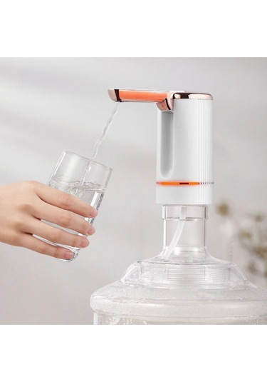 Zaman Ayarlı Katlanır Musluk 1200 Ma Bataryalı Usb İle Şarj Olabilen Elektronik Damacana Su Pompası Ak27yt0027