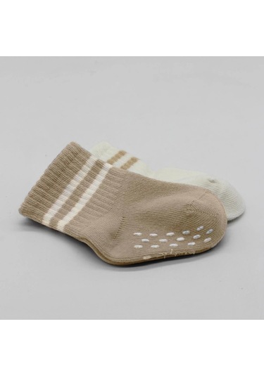 Bistyle Çemberli Kaymaz Soket Çorap 2'li Bs10125 Bej-ekru Bej-ekru Bej - Ekru