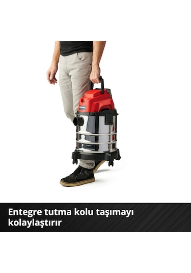 Einhell TC-VC 18/20 Li S - Solo, Akülü Islak/Kuru Süpürge (Akü ve şarj cihazı dahil değildir) - 2347130
