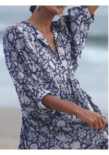 Yaz Kadın Elbisesi Moda Büyük Metre Gevşek Askılı Kişiselleştirilmiş Edebi Retro Avrupa Ve Amerikan Tarzı Baskılı Elbiseler Sarı