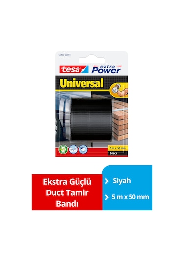 Tesa Ekstra Güçlü Duct Tamir Bandı, Siyah