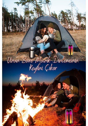 Pluse 5 Mikrofonlu Hoparlör/360 Ledli Hoparlör/dekoratif Aydınlatma/led Işıklı Gece Lambası