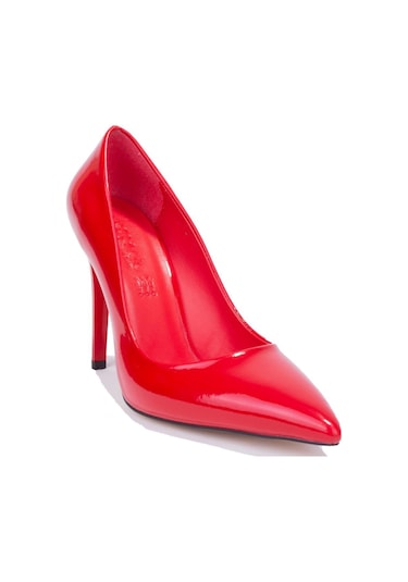 Dagoster Dza07-388460 Kırmızı Rugan Stiletto Topuklu Kadın Ayakkabı 001