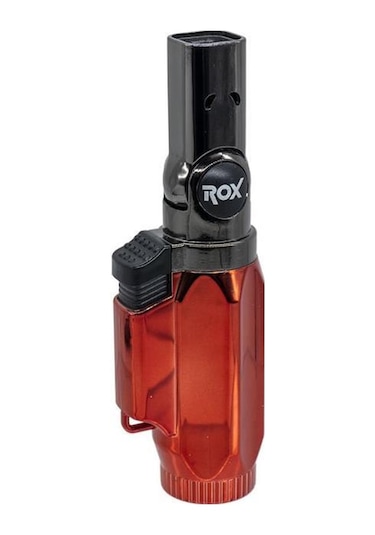 Rox Bs-106 Dört Alev Çıkışlı Mini Bütan Gaz Torch  Pürmüz Kırmızı