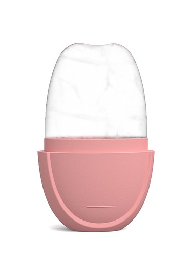 Mufunye Cilt Bakımı İçin Çok Fonksiyonlu Dıy Yüz Buz Rulosu - Pembe Oval Silikon Masaj Aracı Çok Renkli