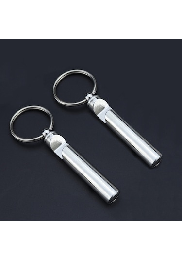 2 Adet Metal Düdük Şişe Açacağı Anahtarlık Yaratıcı Çok Fonksiyonlu Anahtarlık Kolye Gümüş