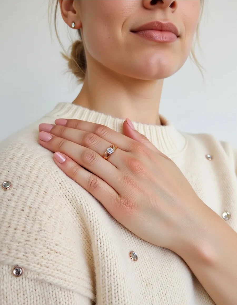 Xuping Kadın Yüzük Altın Renkli Taşlı Tıbbi Alaşım 209254051 Diğer