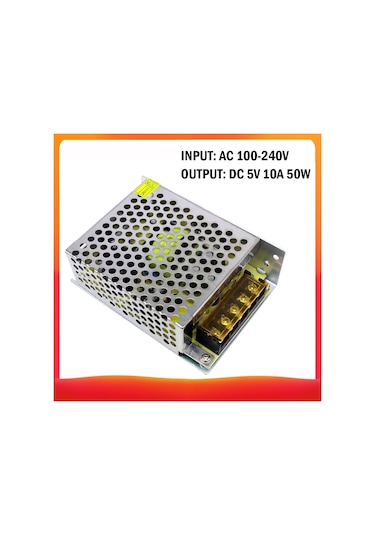 Ac 100-240v İla Dc 5v 10a 50w Gerilim Trafosu Düzenlenmiş Anahtarlama Güç Kaynakları Adaptör Dönüştürücü Şerit Işık Kamera Bilgisayar Proje Radyo