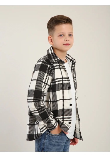 Onıc Çocuk Ekoseli Gömlek 271422866 Beyaz