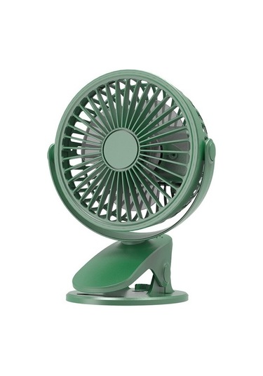 Taşınabilir Usb Masa Fanı Klipsli Tip Şarj Edilebilir Mini Masa Fanı 360 Derece Döndürülebilir Klipsli Fan 6506 Yeşil