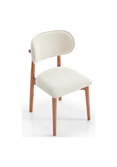 Terra 90x90 Sabit Ahşap Masa Yemek Odası Takımı, Mutfak Takımı 2 Adet Sandalye Krem