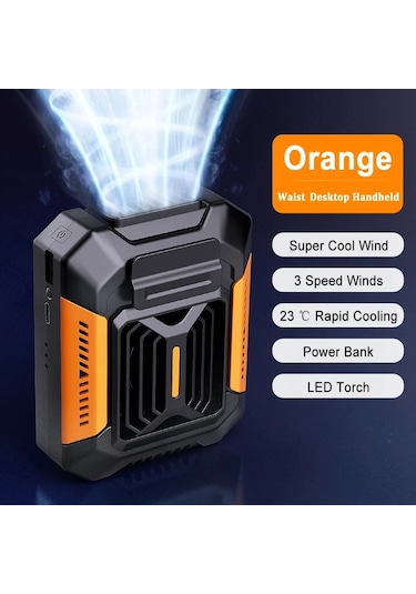 Liangmei Kişisel Kemer Klipsi Fan Taşınabilir Güç Bankası El