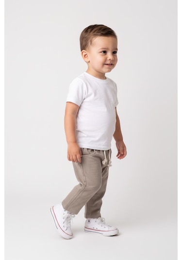 MiaBaby Bebek Müslin Pantolon Bej