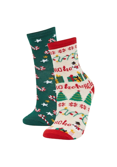 DeFacto Erkek Çocuk Yılbaşı Temalı 2'li Pamuklu Uzun Çorap E2769A8NSKR1 DeFacto Erkek Çocuk Yılbaşı Temalı 2'li Pamuklu Uzun Çorap E2769A8NSKR1