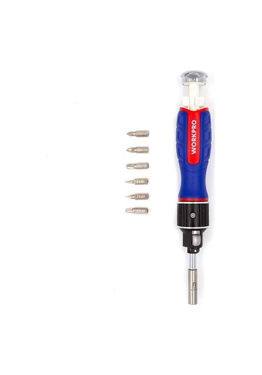 Workpro Wp221069 6-ın-1 Profesyonel Cr-v Cırcırlı Manyetik Tornavida Seti Fr Wp221069