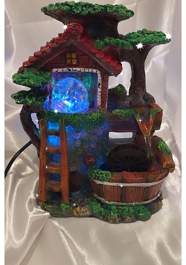 Su Şelalesi Doğa Merdiven Feng Shui Akan Su Objesi Led Işık Lı