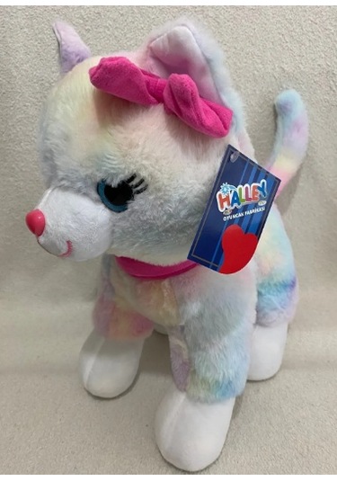 Oyuncak Halley Peluş 30 Cm Pembe Tokalı Kedi