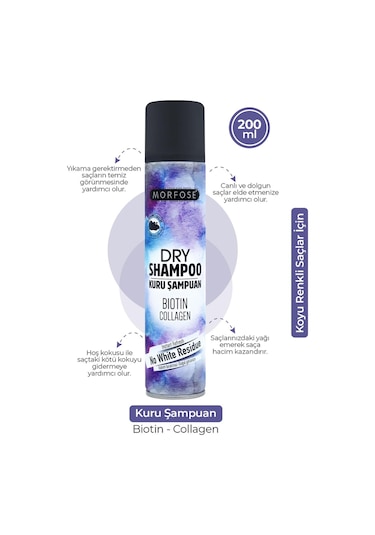 Morfose Koyu Renkli Saçlar için Kuru Şampuan 200 ML