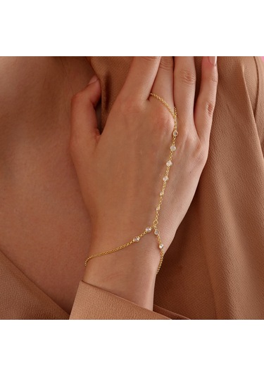 925 Ayar Gümüş Zirkon Taşlı Doç Zincirli Seyrek Şahmeran Altın