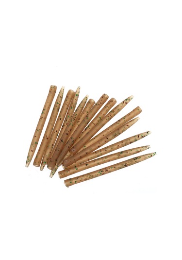 Xiyyadms 50 Adet Kuruşak Engelleme Balıkçılık Kolları - Kamouflaj Renkli, Yumuşak Kauçuk, 54mm Uzunluk, Çarp Balık Rigleri İçin