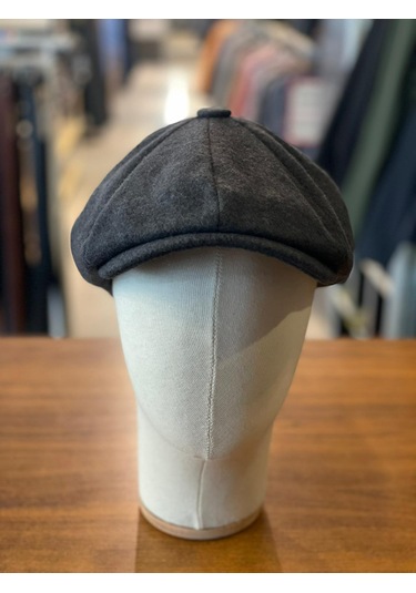 Hamze Peaky Blinders Tarz İngiliz Model Kaşe Kumaş Kasket Şapka Füme