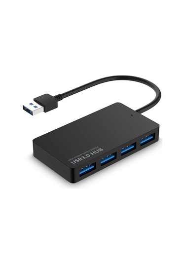 Usb 3.0 Dağıtıcı 4 Port Super Speed Veri Hub Adaptörü Notebook Laptop Pc İçin Slim