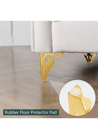 Hightower Siyah 4 Adet Minimalist Mobilya Ayakları, Ayarlanabilir Dayanıklı Metal Bacaklar Siyah