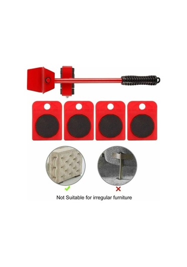 Flybuy Zahmetsiz Mobilya Taşıma Seti, Kullanışlı Kolu Ve Araba, 400kg'a Kadar, Kullanıcı Dostu Design -