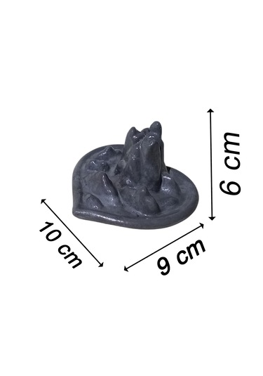 Kalp Şeklinde Himalaya Dağ Tasarımlı Geri Akış Tütsülük Gri