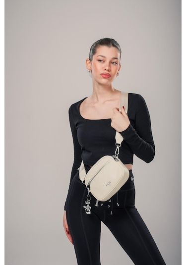 Ççs Kadın 17860 Omuz Ve Kol Çantası Kirli Beyaz