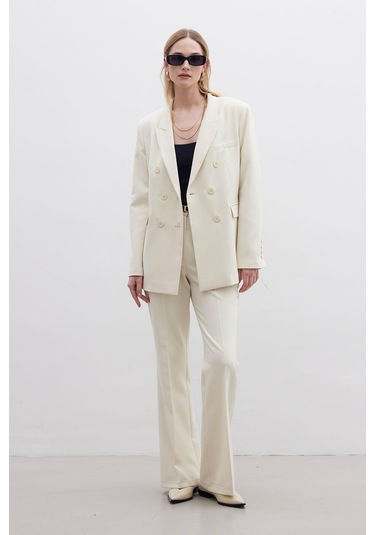 Manuka Flare Kesim Fit Pantolon Bej