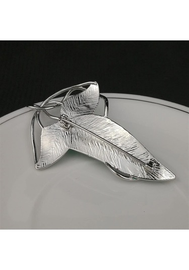 Lemestar Yaprak Desenli Broş - Allyuminyum Malzeme, 6.1x4.1 Cm, Çok Katmanlı Elektrokaplama Teknolojisi İle Dayanıklı Tasarım Çok Renkli