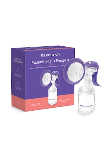 Lansinoh Breast Pump Manuel Tekli Göğüs Pompası Mor