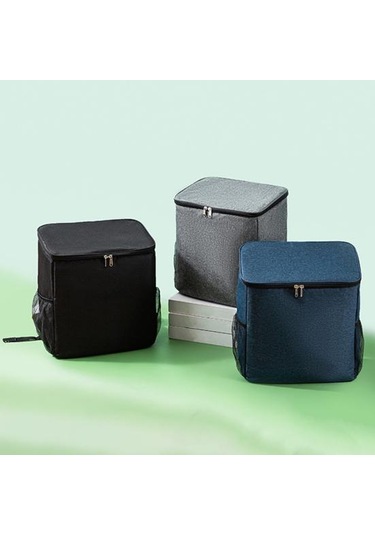 Yalıtımlı Piknik Sırt Çantası 25l Büyük Öğle Yemeği Çantası Su Geçirmez Oxford Çift Fermuarlı Seyahat Bira Soğutucusu Kamp Seyahat Yürüyüş Balıkçılık İçin Astarlı Lacivert