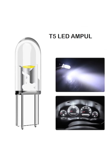 T5 Led Ampul Gösterge Ampulü 5 Adet Beyaz