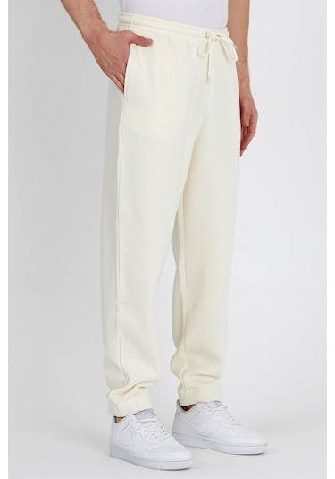 JAHR MARC Krem Rengi Oversize Erkek Eşofman Altı Krem