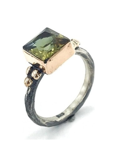 Tamamı El Üretimi Kare Zultanit Taş Gümüş Set Takım