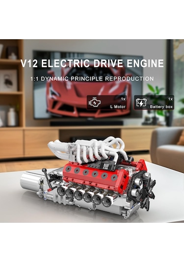 Mould King V12 Engine Model Kit +1366 Parça