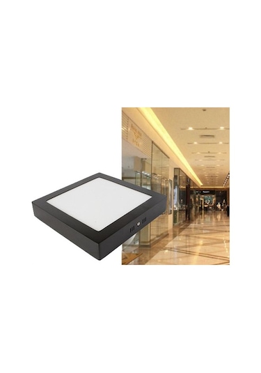 Maxled Mx-1066 12w Sıva Üstü Kare Led Panel Siyah Kasa 6500k Beyaz Işık Siyah