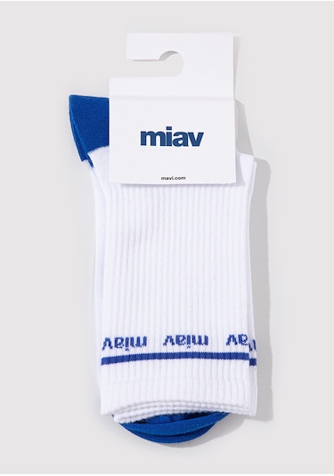 Mavi - Miav Beyaz Socket Socks 1912600-620 Beyaz