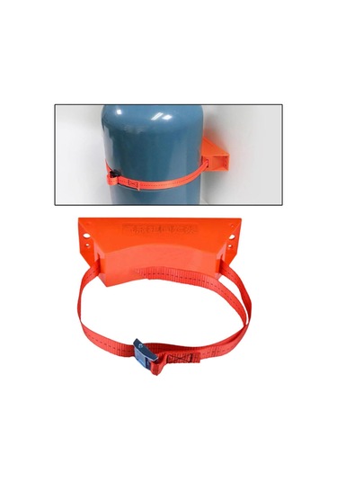Suntek Güçlü Kayışlı Gaz Tüpü Braketi Aksesuarı Turuncu